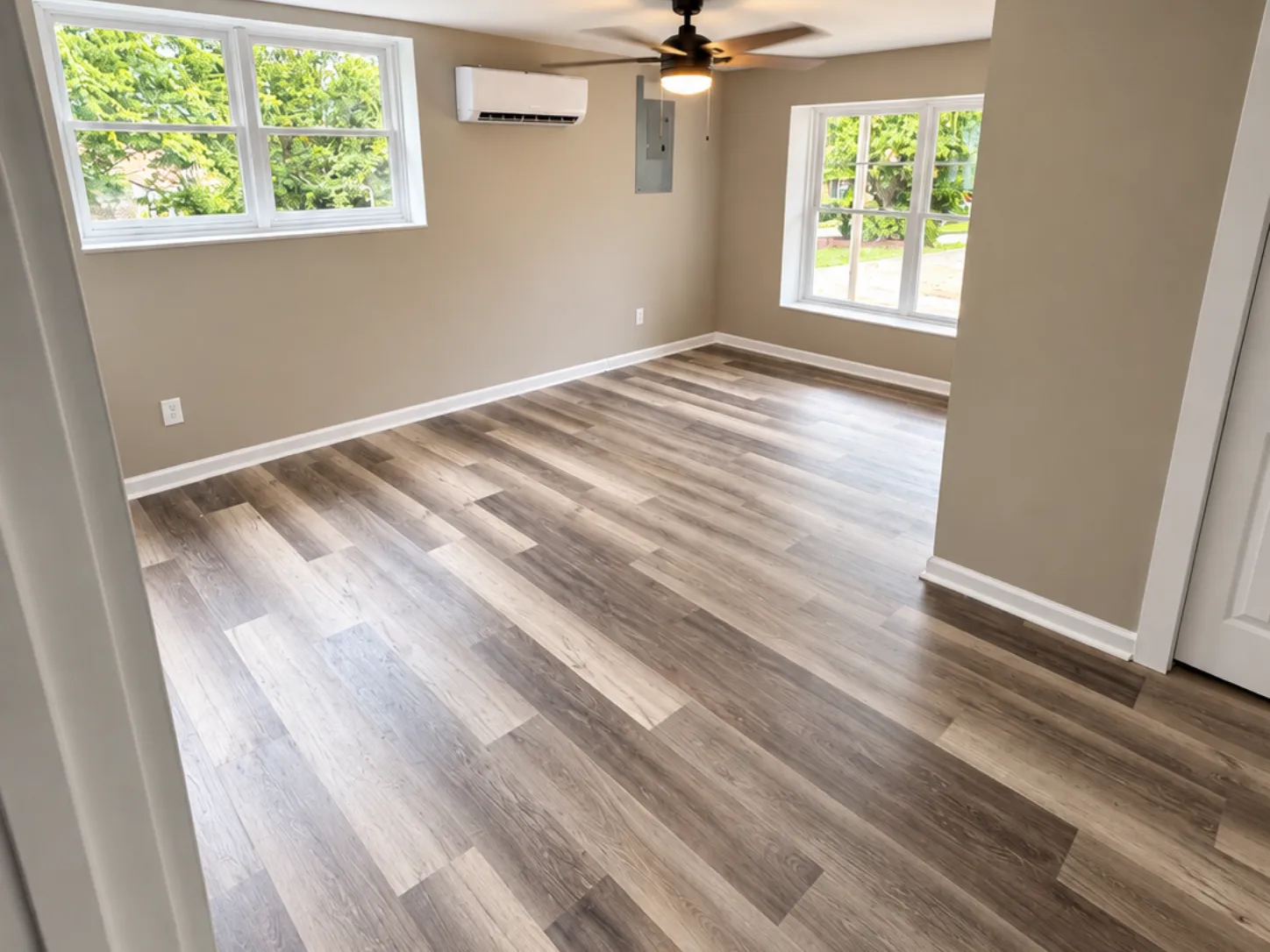 Large, unfurnished bed + walk-in closet at Mamre House