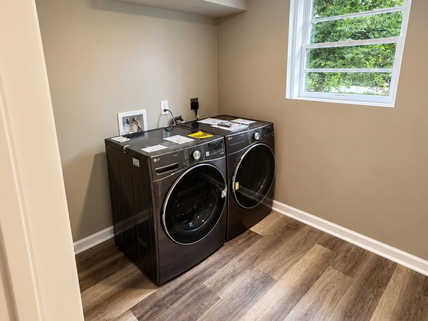 Laundry room with washer and dryer